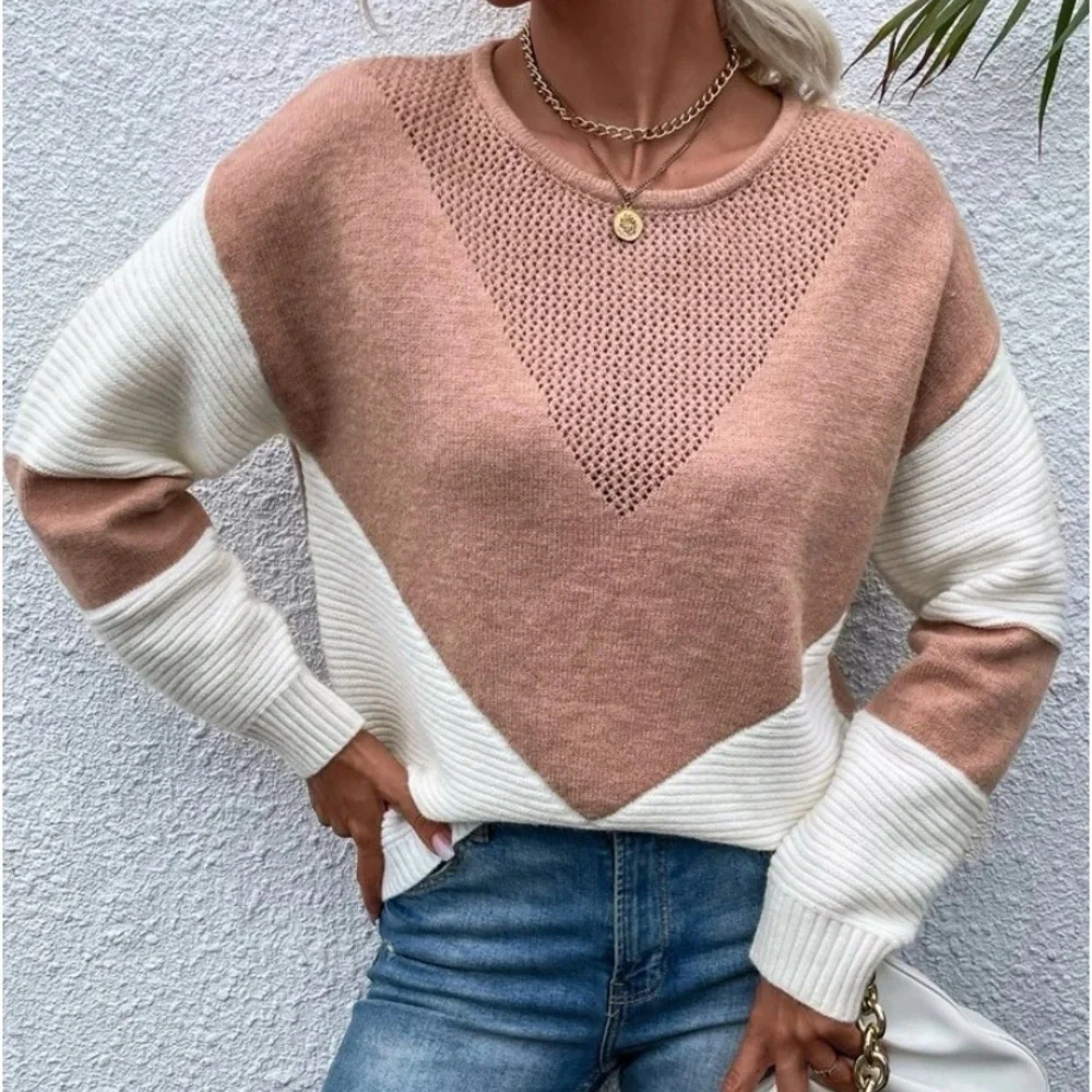 NEW color block long sleeve sweater - Picture 3 of 6